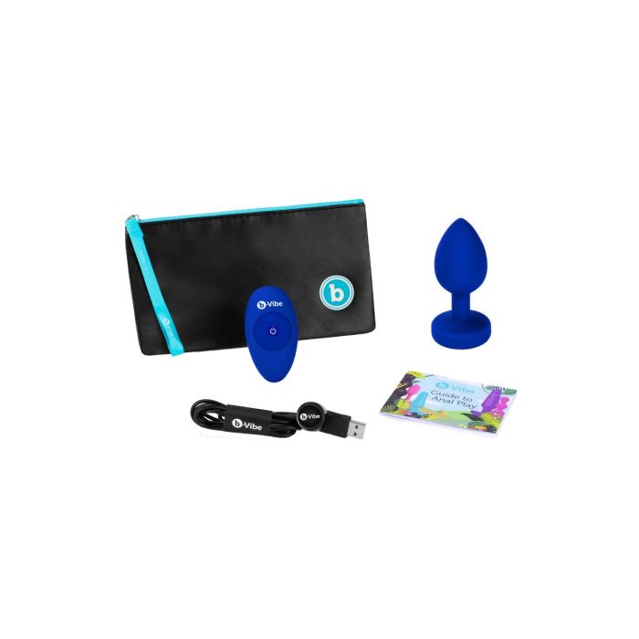 Vibrador B-Vibe Vibrating Jewel Azul marino L/XL 4