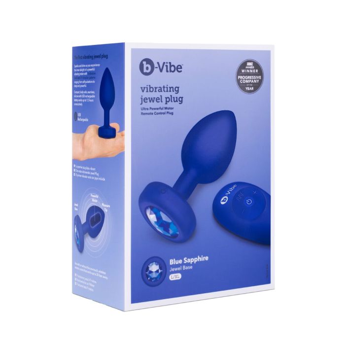 Vibrador B-Vibe Vibrating Jewel Azul marino L/XL 1