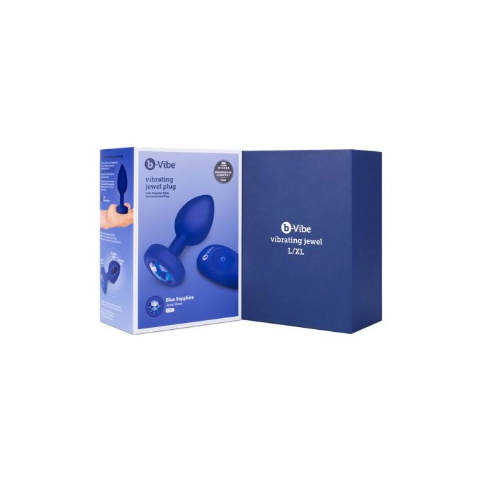 Vibrador B-Vibe Vibrating Jewel Azul marino L/XL 14