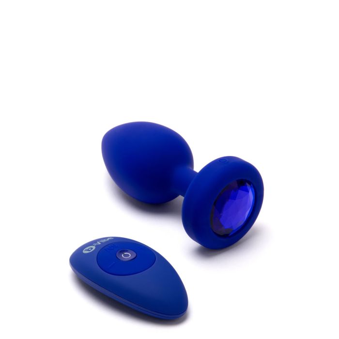 Vibrador B-Vibe Vibrating Jewel Azul marino L/XL 19