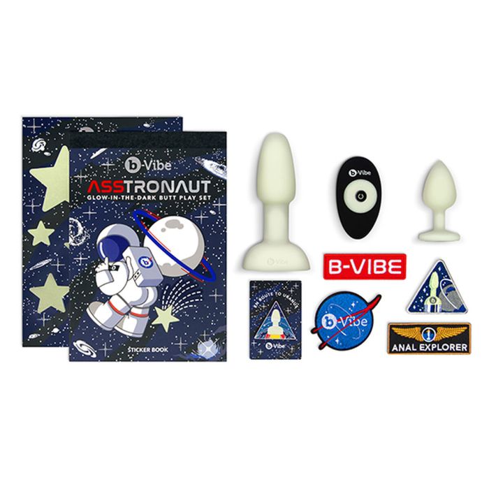 Set Erótico Anal Training B-Vibe ASStronaut Glow-in-the-Dark