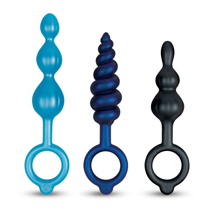 Plug Anal B-Vibe Azul 3 Piezas