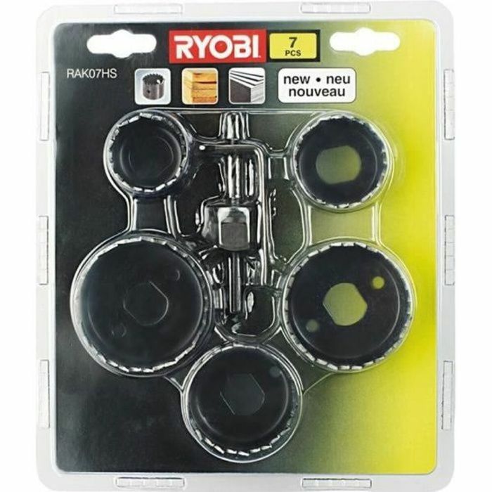 RYOBI Blister 7 piezas sierras para madera y taladro de centrado