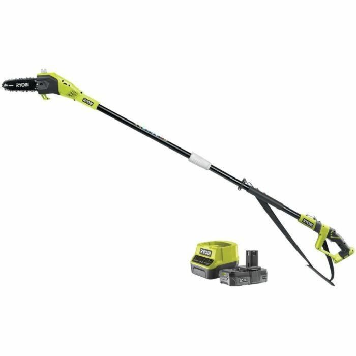 Podadora de altura - RYOBI - Guía de 20 cm - 5,5 m/s - Guía inclinada 15° - 1 batería de 18 V 2 Ah y 1 cargador