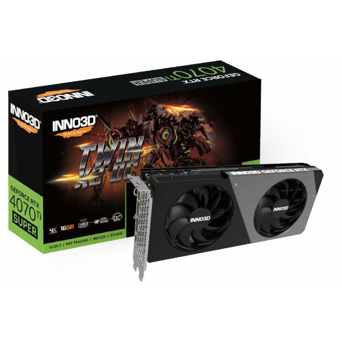 Tarjeta Gráfica INNO3D GEFORCE RTX 4070 Ti SUPER TWIN X2 16 GB GDDR6 GeForce RTX 4070 Ti 2