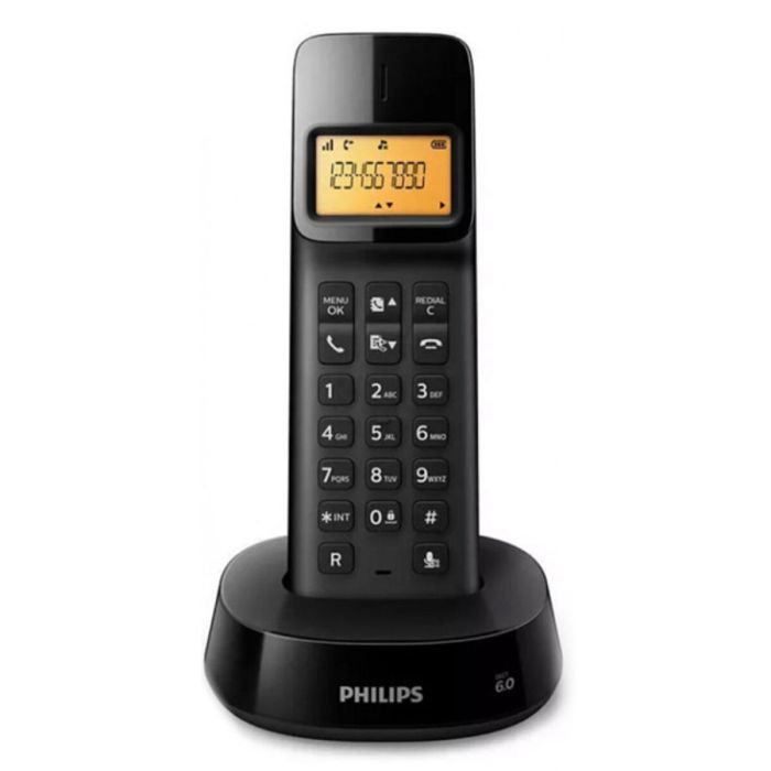 Teléfono Inalámbrico Philips D1601B/01 1,6" 300 mAh GAP Negro