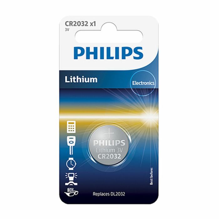 Pilas de Botón de Litio Philips CR2032