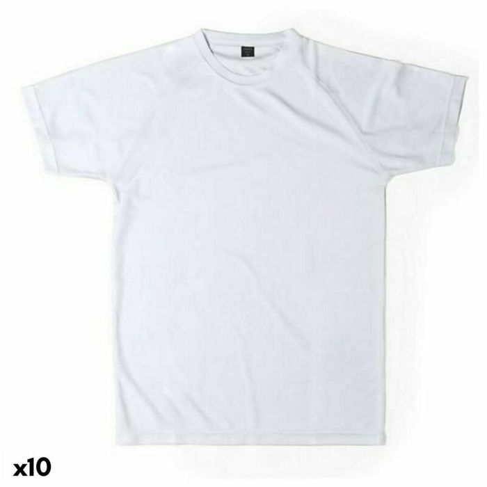 Camiseta de Manga Corta Unisex 145747 Blanco (10 Unidades)
