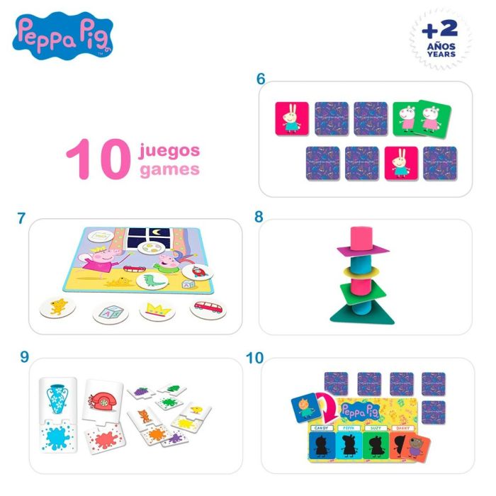 Juego Educativo Peppa Pig Edu Games Collection 24,5 x 0,2 x 24,5 cm (6 Unidades) 10 en 1 4