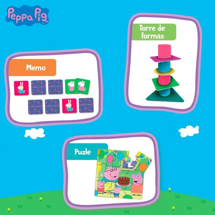 Juego Educativo Peppa Pig Edu Games Collection 24,5 x 0,2 x 24,5 cm (6 Unidades) 10 en 1 3
