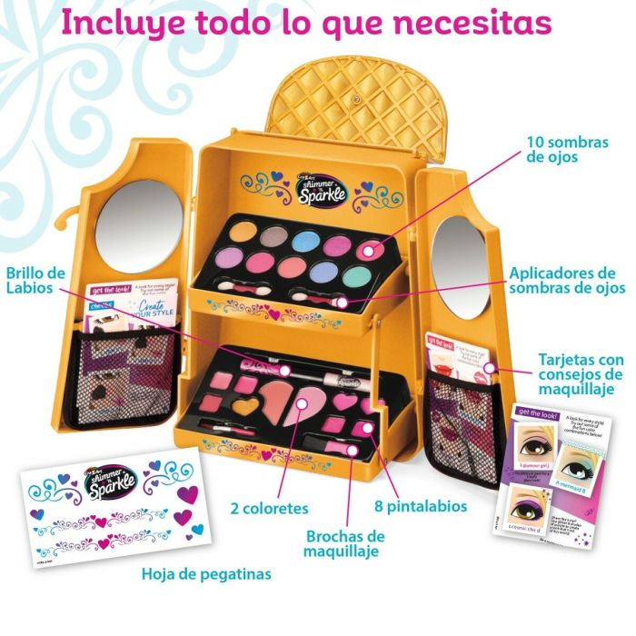 Set de Maquillaje Infantil Cra-Z-Art Shimmer 'n Sparkle 20,5 x 23,5 x 6,5 cm 4 Unidades 2