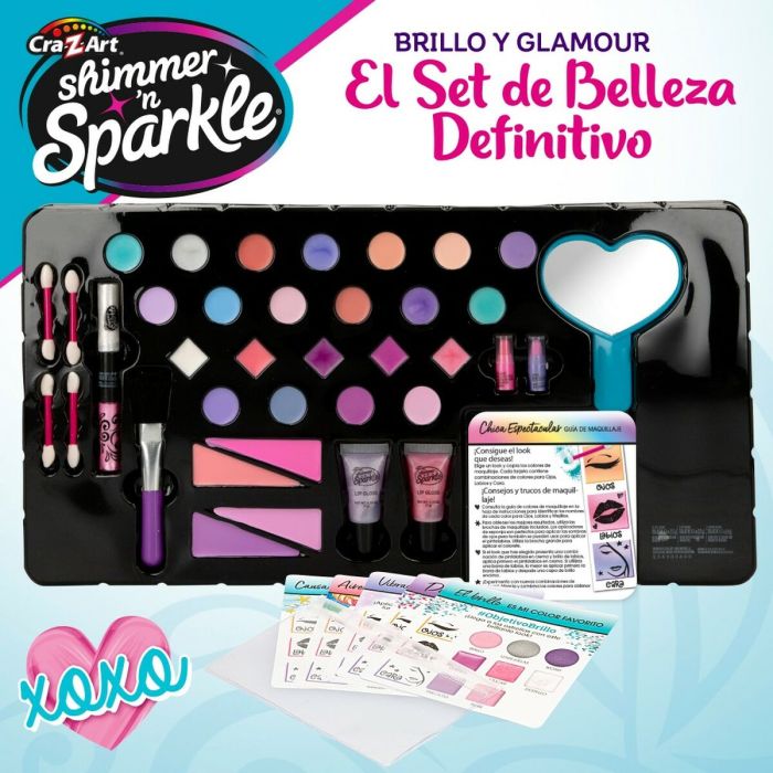 Set de Maquillaje Infantil Cra-Z-Art Shimmer 'n Sparkle Glitz and Glam 44,5 x 3,5 x 22,5 cm 4 Unidades 5