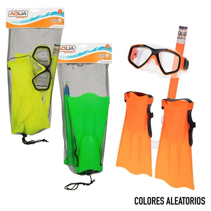 Gafas de Buceo con Tubo y Aletas Colorbaby (6 Unidades) 1