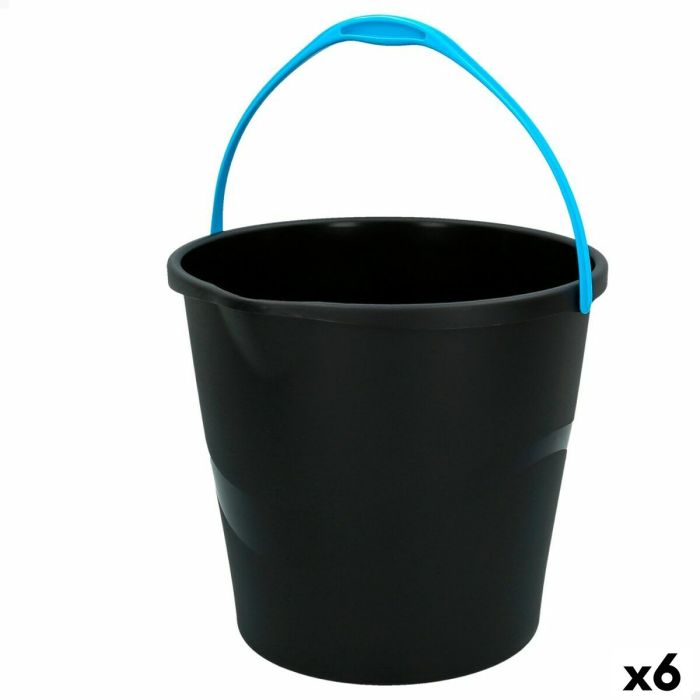 Cubo con Asa Colorbaby Negro 10 L 29,5 x 26 x 28,5 cm (6 Unidades) Cubo con Asa Colorbaby Negro 10 L 29,5 x 26 x 28,5 cm (6 Unidades)