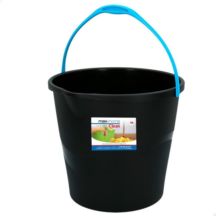 Cubo con Asa Colorbaby Negro 10 L 29,5 x 26 x 28,5 cm (6 Unidades) 1