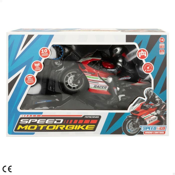 Vehículo Radio Control Speed & Go Motocicleta 1:10 2 Unidades 2