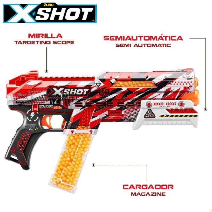 Pistola Zuru X-Shot Hyper Gel 37 x 24 x 5,5 cm (6 Unidades) 5