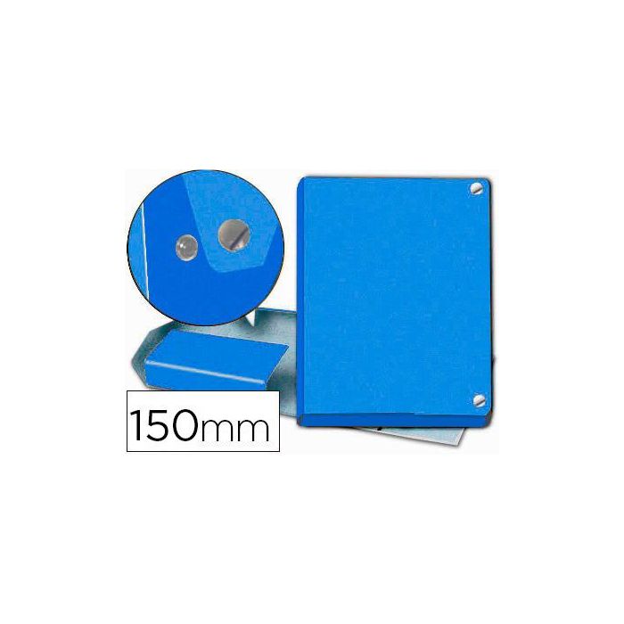 Carpeta Proyectos Pardo Folio Lomo 150 mm Carton Forrado Azul Con Broche