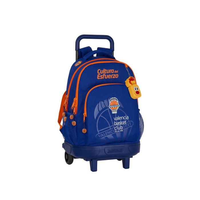 Cartera Escolar Safta Con Carro Valencia Basket Club Mochila Grande Con Ruedas Compact Extraible 330x220x450