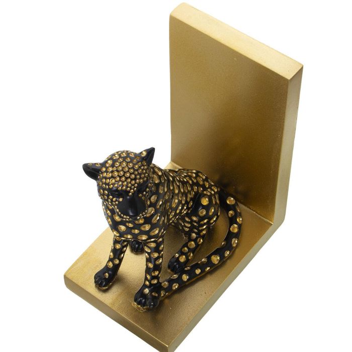 Sujetalibros Alexandra House Living Dorado Acrílico Plástico Melamina Leopardo 15 x 19 x 10 cm 2 Piezas 4