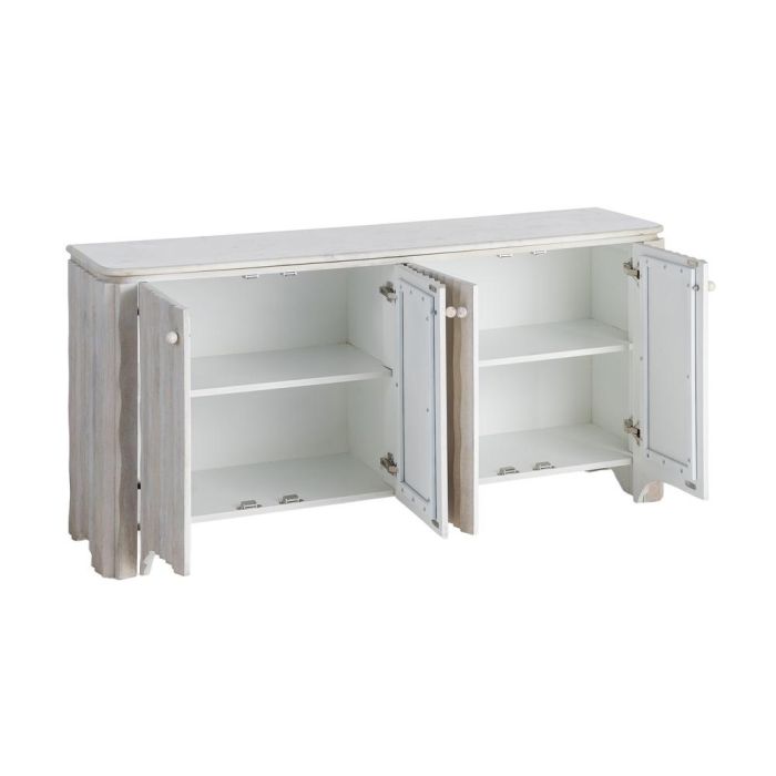 Aparador Madera-Mármol Salón 153 X 41 X 73 cm