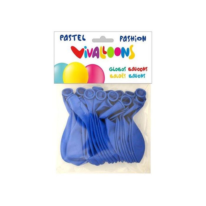 Globo Vivalloons Fashion Pastel Azul Medio Bolsa De 20