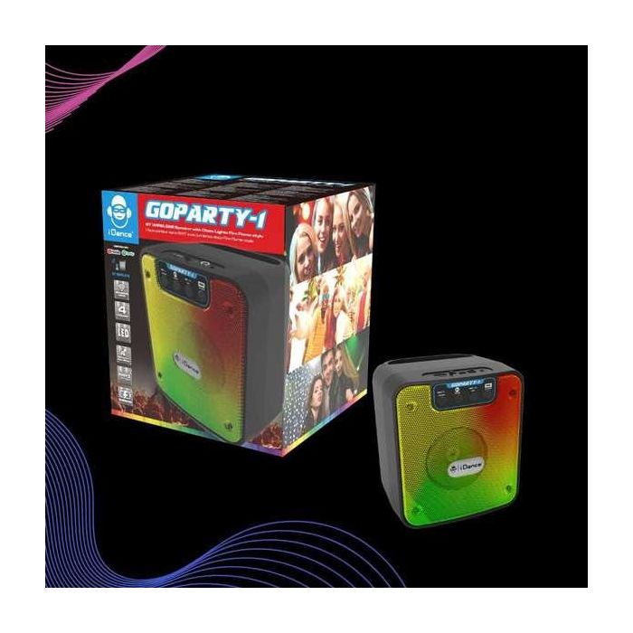 Altavoz inhalambrico con luces disco go party 17,5x15,5x15 cm 2 Altavoz inhalambrico con luces disco go party 17,5x15,5x15 cm 2