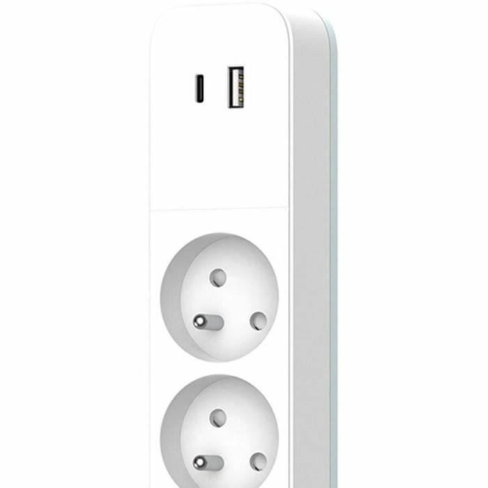 Quarx QUA4004282463160 Regleta 4 Tomas con USB Tipo C y USB A, Cable 1.5m 1