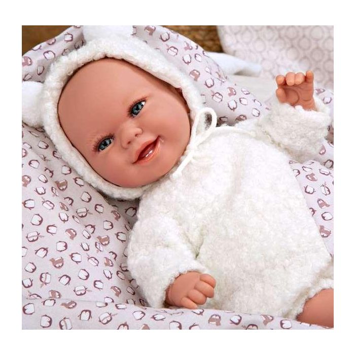 Muñeca elegance 35 cm babyto blanco c/manta (muñeco de peso) 1