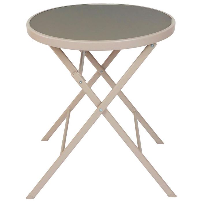 Mesa Plegable Beige Elba Home Deco Factory diámetro 60