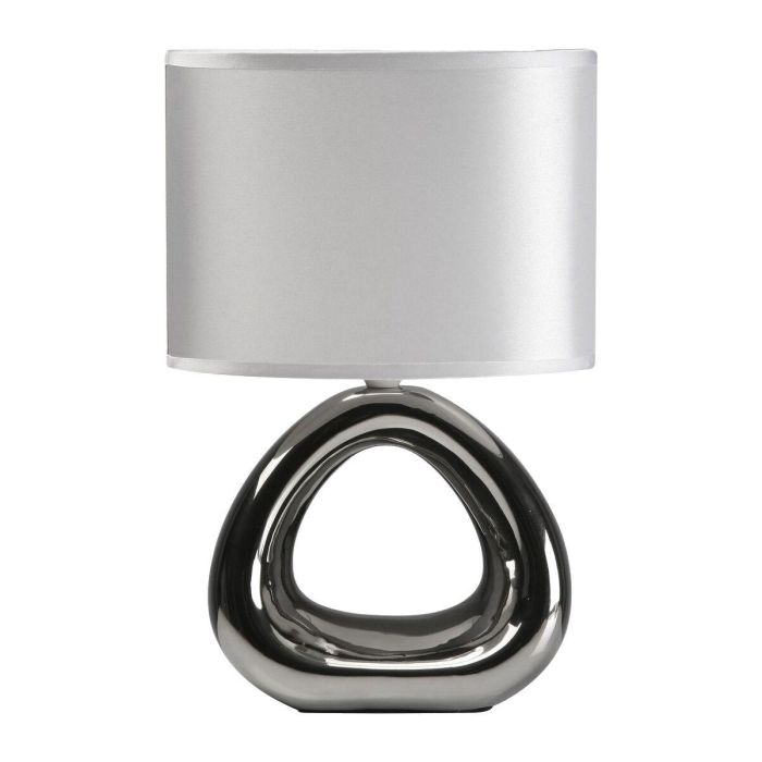 Lámpara de Mesa Plateada Versa 22.5x33 cm - Cerámica (2 Unidades) 1 Lámpara de Mesa Plateada Versa 22.5x33 cm - Cerámica (2 Unidades) 1