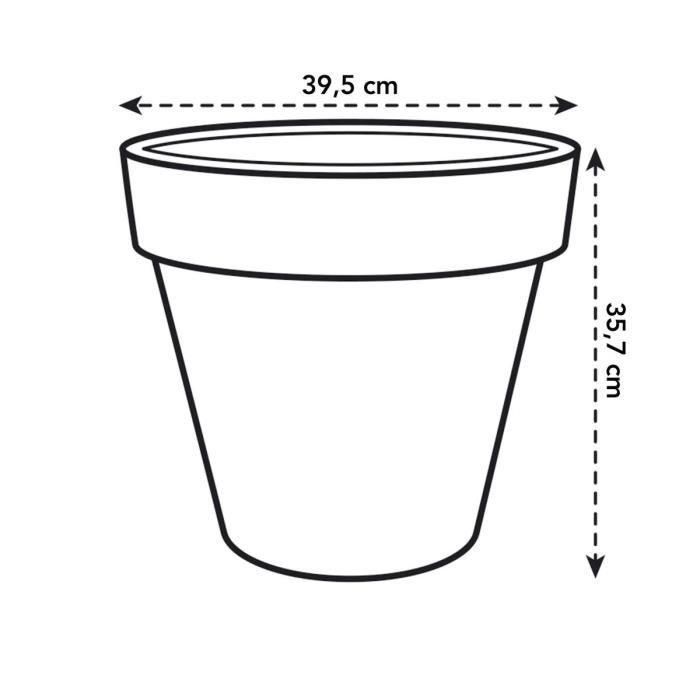 Elho Pure Round 40 Maceta Antracita Interior/Exterior Ø 39 x H 35,7 cm 2