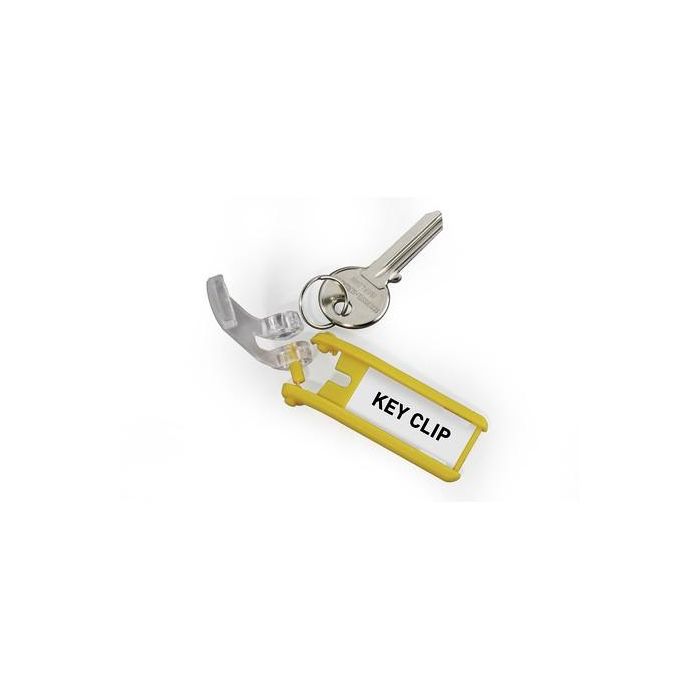 DURABLE Llaveros Key Clip amarillos (6 unidades) – 25 mm ancho x 68 mm alto 3 DURABLE Llaveros Key Clip amarillos (6 unidades) – 25 mm ancho x 68 mm alto 3