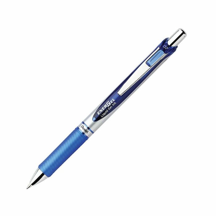 Bolígrafo de gel Pentel Energel XM Klick 0.7 Azul 12 Piezas 1