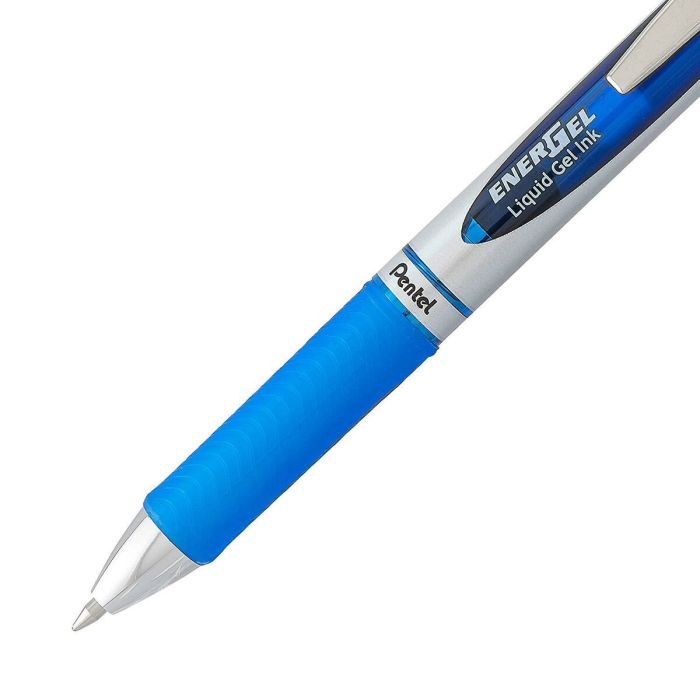 Bolígrafo de gel Pentel Energel XM Klick 0.7 Azul 12 Piezas 2