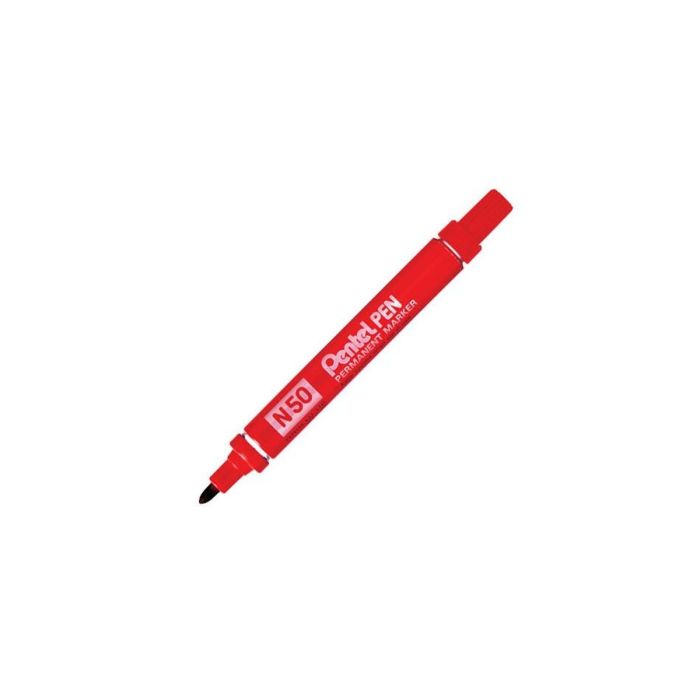 Rotulador permanente Pentel N50-BE Rojo 12 Piezas 1