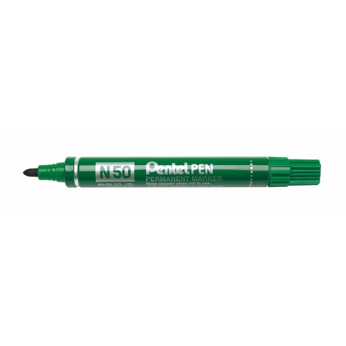 Rotulador permanente Pentel N50-BE Verde 12 Piezas