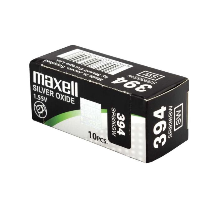 Maxell Micro Pilas Planas Óxido De Plata 1,55 V - Sr0936Sw 394 Caja 10 Unidades