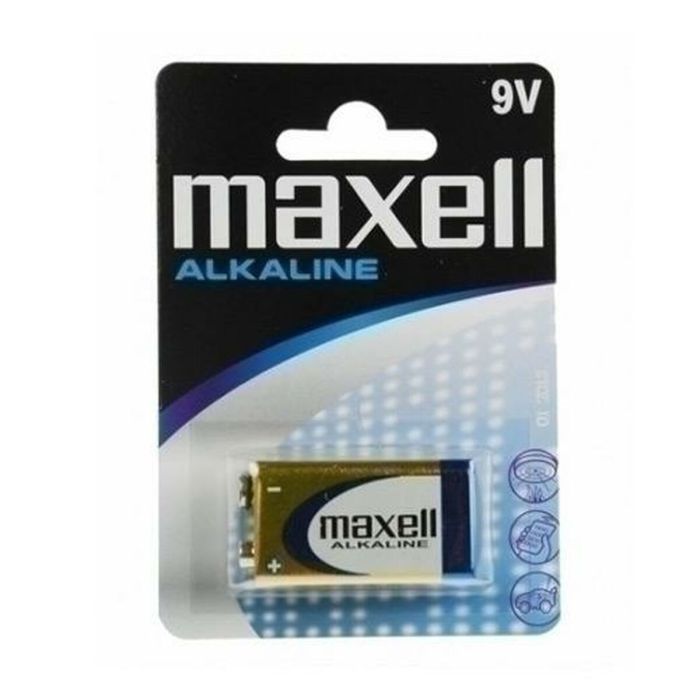 Pila Alcalina Maxell 9 V 6LR61 (12 Unidades) 1