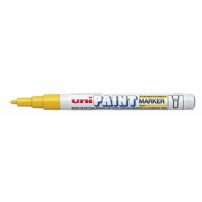 Rotulador permanente Uni-Ball Paint PX-21L Amarillo 12 Piezas 1