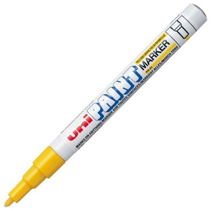 Uniball Marcador Permanente Paint Px-21 L Amarillo Caja 12 Ud