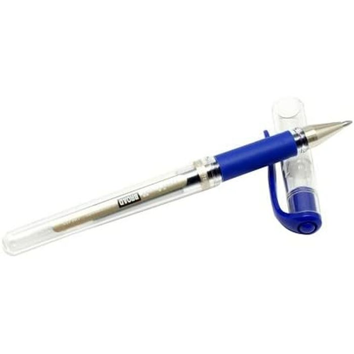 Bolígrafo de tinta líquida Uni-Ball Signo Broad UM-153 W Azul 12 Unidades