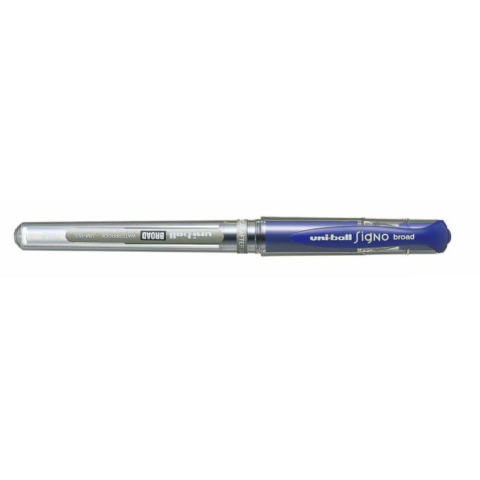 Boligrafo de tinta líquida Uni-Ball Signo Broad UM-153 W Azul 0,6 mm (12 Piezas) 2