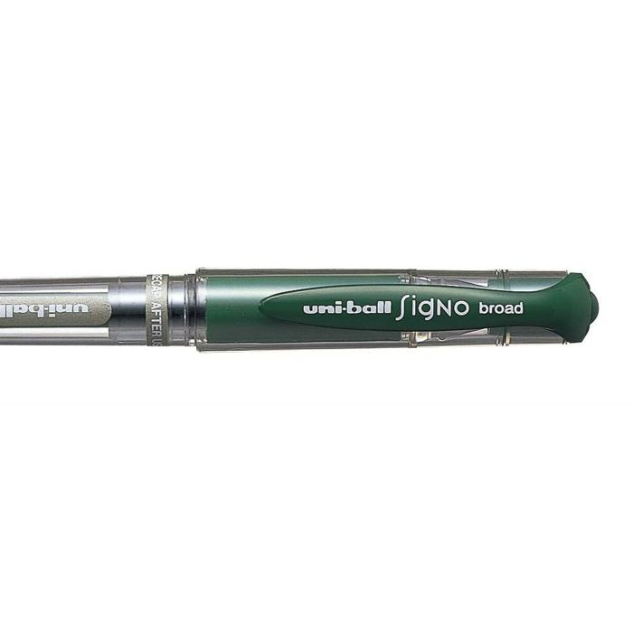 Boligrafo de tinta líquida Uni-Ball Signo Broad UM-153 W Verde 0,6 mm (12 Piezas) 1