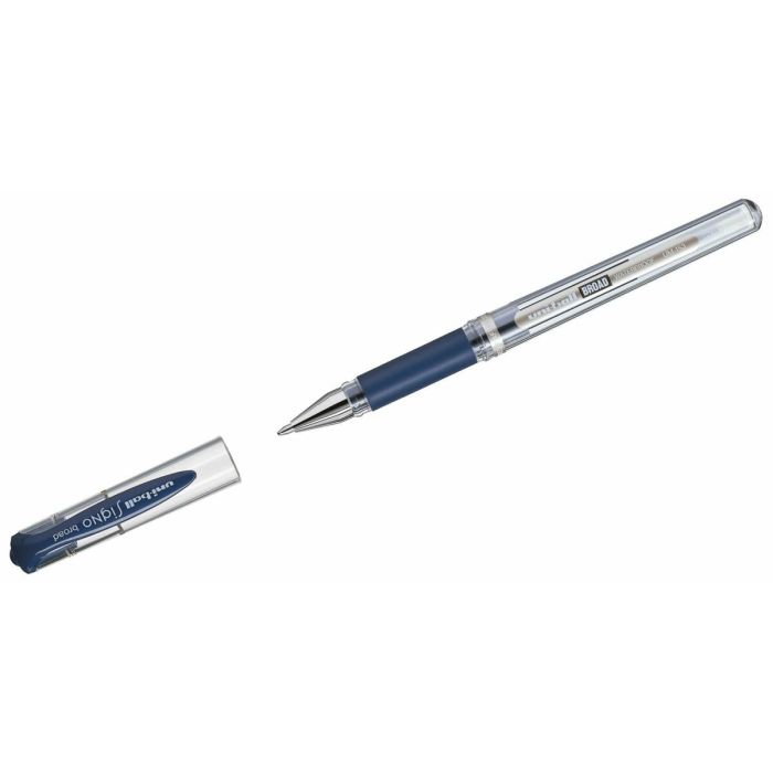 Boligrafo de tinta líquida Uni-Ball Signo Broad UM-153 W Azul oscuro 0,6 mm (12 Piezas) 1