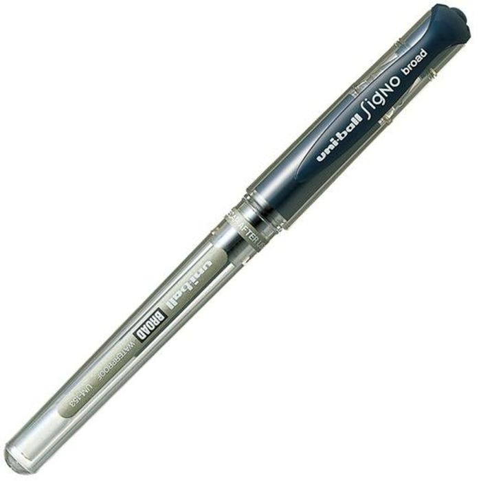 Boligrafo de tinta líquida Uni-Ball Signo Broad UM-153 W Azul oscuro 0,6 mm (12 Piezas)