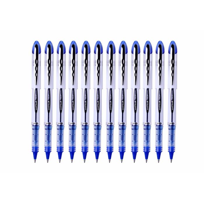 Bolígrafo de tinta líquida Uni-Ball Vision Elite UB-200 Azul oscuro 12 Unidades 1