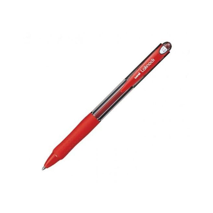 Boligrafo de tinta líquida Uni-Ball Rollerball Laknock SN-100 Rojo 0,4 mm (12 Piezas)