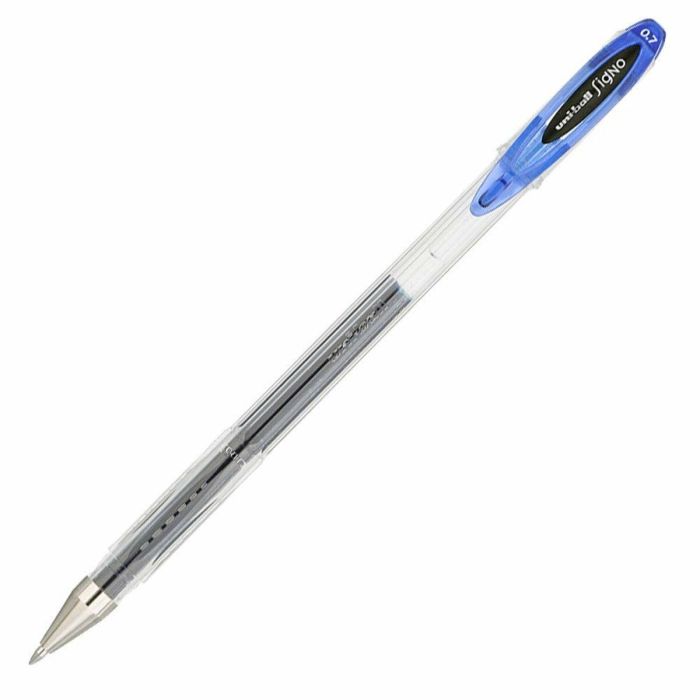 Boligrafo de tinta líquida Uni-Ball Rollerball Signo Basicos UM-120 Azul 0,5 mm (12 Piezas)