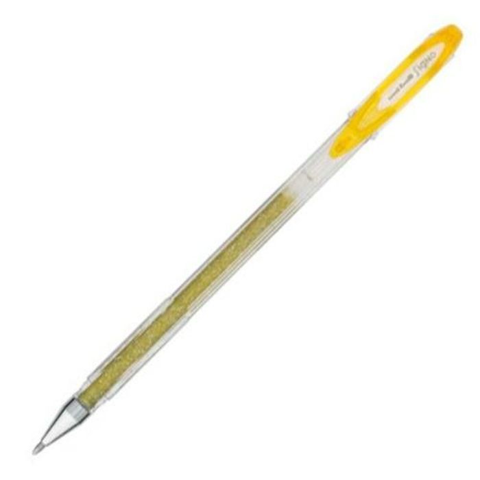 Boligrafo de tinta líquida Uni-Ball Sparkling UM-120SP Dorado 0,5 mm (12 Piezas) 1